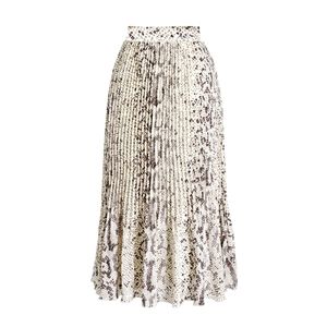 J.Crew Animal-print pleated midi skirt